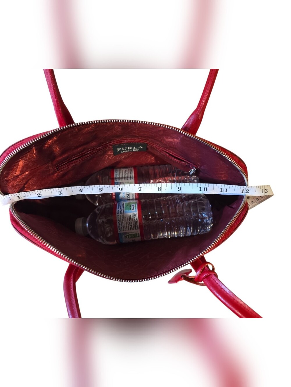 red leather Furla bowling/shoulder bag.size 2. - Picture 11 of 12
